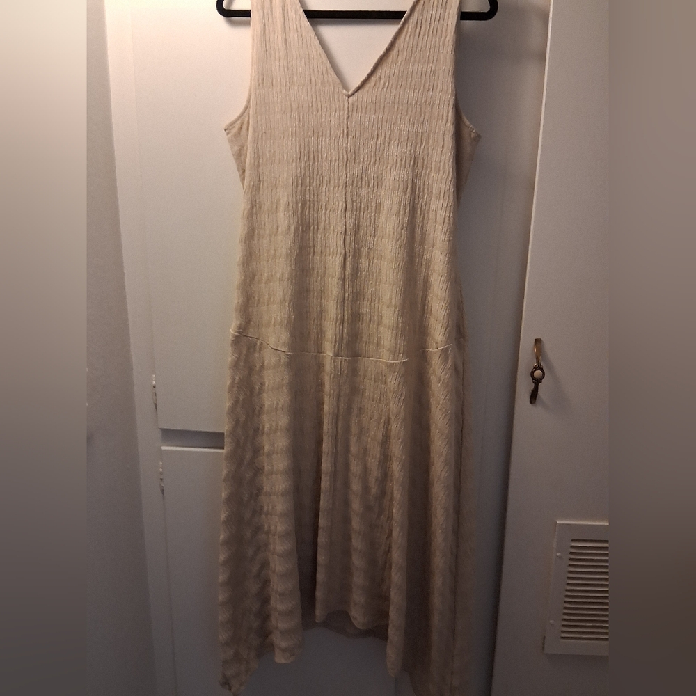 For Cynthia Cream Asymmetrical Dress